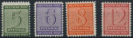 WEST-SACHSEN 116-19BX **, 1945, Roßwein, Gezähnt L 111/4:111/2, Wz. 1X, Prachtsatz, Gepr. Ströh/Dr. Jasch, Mi. 170.- - Other & Unclassified