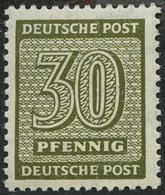 WEST-SACHSEN 135Xa **, 1945, 30 Pf. Bräunlicholiv, Wz. 1X, Pracht, Gepr. Dr. Jasch, Mi. 200.- - Andere & Zonder Classificatie