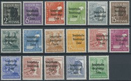 ALLGEMEINE-AUSGABEN 182-97 **, 1948, Freimarken Mit Beiden 60 Pf., Postfrischer Prachtsatz (17 Werte), Mi. 96.- - Otros & Sin Clasificación