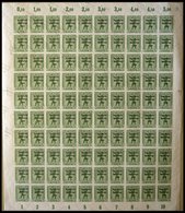 ALLGEMEINE-AUSGABEN 200Bvx **, 1948, 5 Pf. Schwärzlichgelbgrün, Durchstochen, Im Bogen (100), Die Obere Hälfte Mit Zarte - Other & Unclassified