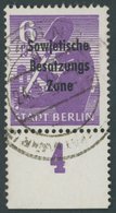 ALLGEMEINE-AUSGABEN 201Aux O, 1948, 6 Pf. Lebhaftgrauviolett, Unterrandstück, Pracht, Gepr. Dr. Ruscher - Andere & Zonder Classificatie