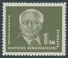 DDR 253bc **, 1952, 1 DM Grünoliv Pieck, Postfrisch, Pracht, Gepr. König, Mi. 70.- - Gebraucht