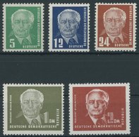 DDR 322-26 **, 1952/3, Pieck, Wz. 2, Postfrischer Prachtsatz, Mi. 130.- - Usati
