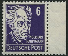 DDR 328z *, 1952, 6 Pf. Hauptmann, Gewöhnliches Papier, Pracht, Gepr. Schönherr, Mi. 100.- - Oblitérés