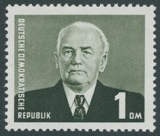 DDR 342bbIIIXII **, 1955, 1 DM Schwarzviolett Pieck, Type III, Wz. 2XII, Postfrisch, Pracht, Kurzbefund König, Mi. 150.- - Used Stamps