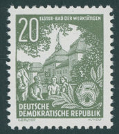 DDR 413XII **, 1954, 20 Pf. Schwärzlichgrünoliv, Wz. 2XII, Postfrisch, Pracht, Kurzbefund König, Mi. 130.- - Usati