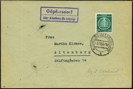 DIENSTMARKEN A D 10YI BRIEF, 1954, 25 Pf. Schwarzopalgrün, Stehendes Wz., Auf Brief Nach Altenburg, üblich Gezähnt Prach - Sonstige & Ohne Zuordnung