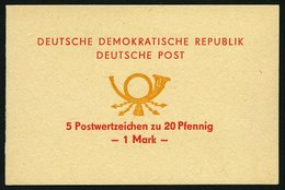 ZUSAMMENDRUCKE SMHD 2a **, 1971, Markenheftchen Posthorn, Text Rot, Posthorn Orange, Pracht, R!, Mi. 800.- - Zusammendrucke