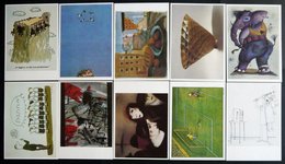 GANZSACHEN PP 19 BRIEF, 25 Pf. Orange, 10 Verschiedene Künstlerkarten, Ungebraucht, Pracht - Autres & Non Classés