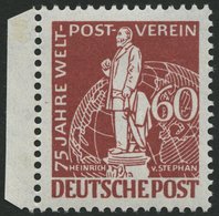 BERLIN 39 **, 1949, 60 Pf. Stephan, Herstellungsbedingter Gummipunkt, Pracht, Mi. 220.- - Andere & Zonder Classificatie