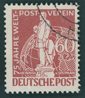 BERLIN 39I O, 1949, 60 Pf. Stephan Mit Abart UT In Deutsche Unten Beschnitten, Pracht, Mi. 200.- - Otros & Sin Clasificación