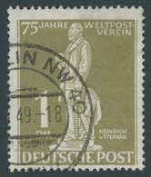 BERLIN 40II O, 1949, 1 M. Stephan Mit Abart Weißer Fleck Im Sockel, Zweites E Von Deutsche Oben Ausgebuchtet, Einkerbung - Altri & Non Classificati