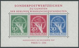 BERLIN Bl. 1 **, 1949, Block Währungsgeschädigte, Pracht, Mi. 950.- - Andere & Zonder Classificatie
