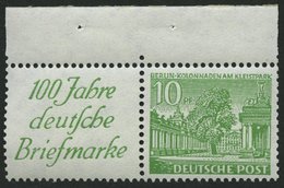 ZUSAMMENDRUCKE W 9 **, 1949, Bauten R1b + 10, Heftchenzähnung, Pracht, Mi. 85.- - Se-Tenant