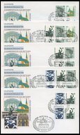 ZUSAMMENDRUCKE W 89-98 BRIEF, 1989, Sehenswürdigkeiten Komplett Auf 5 FDC`s, Pracht, Mi. 680.- - Se-Tenant