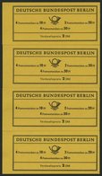 MARKENHEFTCHEN MH 5a-d **, 1966, 4 Markenheftchen Brandenburger Tor, Pracht, Mi. 111.- - Zusammendrucke