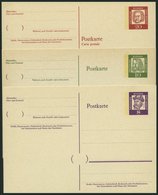 GANZSACHEN P 50-55 BRIEF, 1961, Bedeutende Deutsche In Antiqua, Komplett, Ungebraucht, 6 Prachtkarten, Mi. 54.- - Collezioni