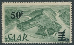 SAARLAND 238I *, 1947, 50 Fr. Auf 1 M. Urdruck, Falzrest, Pracht, Gepr. Arge Saar, Mi. 70.- - Autres & Non Classés