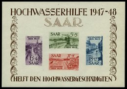 SAARLAND Bl. 1 **, 1948, Block Hochwasserhilfe, Feinst (minimale Beanstandungen Im Rand), Mi. 1000.- - Sonstige & Ohne Zuordnung