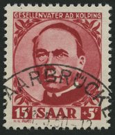 SAARLAND 289 O, 1950, 15 Fr. Kolping, Pracht, Gepr. Geigle, Mi. 100.- - Other & Unclassified