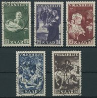 SAARLAND 309-13 O, 1951, Volkshilfe, Prachtsatz, Kurzbefund Geigle, Mi. 200.- - Other & Unclassified