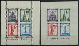 BADEN Bl. 1A/B **, 1949, Blockpaar Freiburg, Pracht, Mi. 150.- - Autres & Non Classés