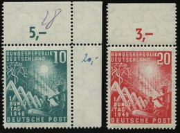 BUNDESREPUBLIK 111/2 **, 1949, Bundestag Vom Oberrand, Pracht - Andere & Zonder Classificatie