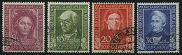 BUNDESREPUBLIK 117-20 O, 1949, Helfer Der Menschheit, üblich Gezähnter Prachtsatz, Mi. 170.- - Otros & Sin Clasificación