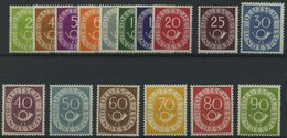 BUNDESREPUBLIK 123-38 **, 1951, Posthorn, Postfrischer Prachtsatz In Einwandfreier Zähnung, Mi. 2200.- - Autres & Non Classés
