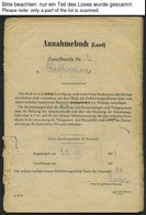 BUNDESREPUBLIK 129 BRIEF, 1953/4, Annahmebuch (Land), Zustellbezirk Nr. 2 In Hofkirchen, 32 Seiten Komplett, Die Gebühr  - Autres & Non Classés