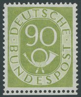 BUNDESREPUBLIK 138 **, 1952, 90 Pf. Posthorn, Normale Zähnung, Postfrisch, Pracht, Mi. 550.- - Other & Unclassified