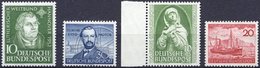 BUNDESREPUBLIK 149-52 **, 1952, 4 Prachtwerte, Mi. 79.- - Andere & Zonder Classificatie