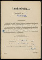 BUNDESREPUBLIK Brief , 1954, Annahmebuch (Land), Zustellbezirk Nr. I In Sandbach Ndb., 32 Seiten Komplett, Die Gebühr Wu - Andere & Zonder Classificatie