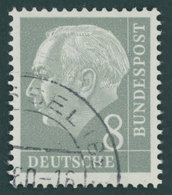 BUNDESREPUBLIK 182Y O, 1960, 8 Pf. Heuss Wz. Liegend, Nachauflage, Pracht, Gepr. D. Schlegel, Mi. 150.- - Other & Unclassified