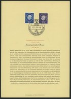 BUNDESREPUBLIK 306 BrfStk, 1959, 70 Pf. Heuss Mit 40 Pf. Heuss-Berlin Auf Privatem Ersttagsblatt Mit Ersttags-Sonderstem - Andere & Zonder Classificatie