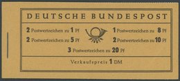 MARKENHEFTCHEN MH 4YI RLV I **, 1960, Markenheftchen Heuss Lieg. Wz., Erstauflage, Randleistenvariante I, Postfrisch, Pr - Otros & Sin Clasificación