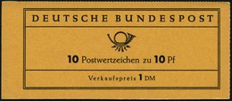 ZUSAMMENDRUCKE MH 6caII **, 1960, Markenheftchen Heuss Lumogen, Erstauflage, Mit Liegendem Grünen L Oberhalb Der Unteren - Altri & Non Classificati