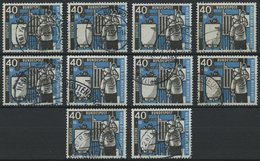 ENGROS 273 O, 1957, 40 Pf. Kohlebergbau, 10x, Fast Nur Pracht, Mi. 220.- - Ungebraucht