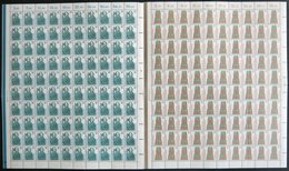 ENGROS 1399/1400 **, 1989, 33 Und 38 Pf. Sehenswürdigkeiten Je Im Bogen (100), Postfrisch, Pracht, Mi. 175.- - Unused Stamps