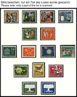SAMMLUNGEN **, In Den Hauptnummern Komplette Postfrische Sammlung Bund Von 1957-70 Im Linder Falzlosalbum, Prachterhaltu - Usati