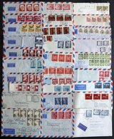 LOTS 1953-65, 29 Bedarfsluftpostbriefe In Die USA Mit Verschiedenen Mehrfachfrankaturen Und Einzelfrankaturen, Etwas Unt - Gebraucht