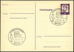 GANZSACHEN P 73 BRIEF, 1962, 8 Pf. Gutenberg, Postkarte In Grotesk-Schrift, Leer Gestempelt Mit Sonderstempel JUNKERSDOR - Colecciones
