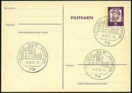 GANZSACHEN P 73 BRIEF, 1962, 8 Pf. Gutenberg, Postkarte In Grotesk-Schrift, Leer Gestempelt Mit Sonderstempel ULM FERTIG - Collezioni