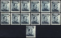 ÄGÄISCHE INSELN 10I-XIII *, 1912, 20 C. Auf 15 C. Mit Aufdruck Der Verschiedenen Inselnamen, 13 Werte Feinst/Pracht, Mi. - Egeo