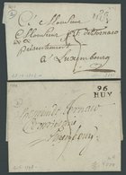 BELGIEN - VORPHILATELIE 1798/1803, 96 HUY, L2, 2 Taxierte Briefe Nach Luxemburg, Pracht - Autres & Non Classés