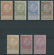 BELGIEN 53-59 *, 1893, König Leopold II, Falzreste, Prachtsatz, Mi. 280.- - Autres & Non Classés