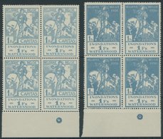 BELGIEN 208/9 VB **, 1926, Hochwasserhilfe In Unterrandviererblocks, Postfrisch, Pracht, Mi. 72.- - Altri & Non Classificati