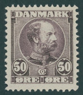 DÄNEMARK 51 **, 1905, 50 Ø Dunkellila, Postfrisch, Pracht - Gebruikt
