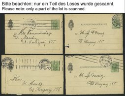 DÄNEMARK K 24 BRIEF, Ganzsachen: 1907, 5 Ø Kartenbrief, Gebraucht, 40x, Feinst/Pracht, Mi. 320.- - Used Stamps