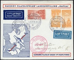 ERSTFLÜGE 218/9 BRIEF, 25/6.8.1935, Nakskov-Copenhagen, NAFILA, Sonderumschlag, Pracht, Müller 79 - Andere & Zonder Classificatie